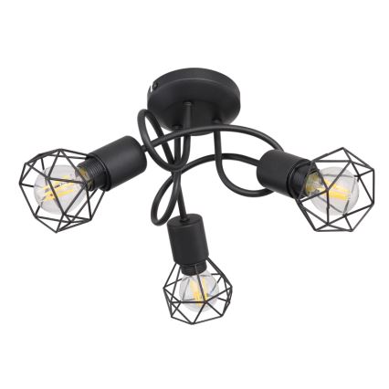 Globo - Светодиодная припотолочная люстра 3xE14/6W/230V черный