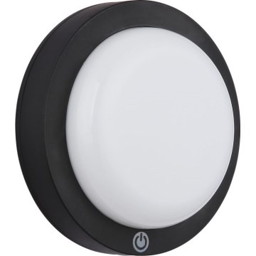 Globo - Светодиодный аккумуляторный сенсорный настенный светильник LED/1,2W/3,7V диаметр 15 см 1800 mAh черный