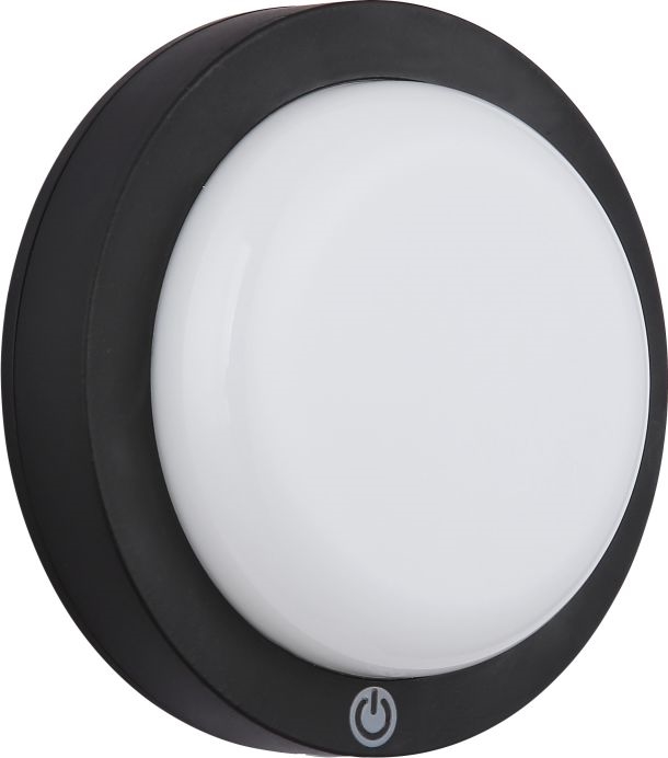 Globo - Светодиодный аккумуляторный сенсорный настенный светильник LED/1,2W/3,7V диаметр 15 см 1800 mAh черный