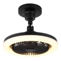Globo - светодиодный диммируемый потолочный вентилятор LED/20Вт/230В 3000–6500К черный + пульт дистанционного управления
