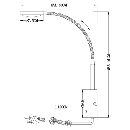 Globo - Светодиодный настенный светильник LED/6W/230V