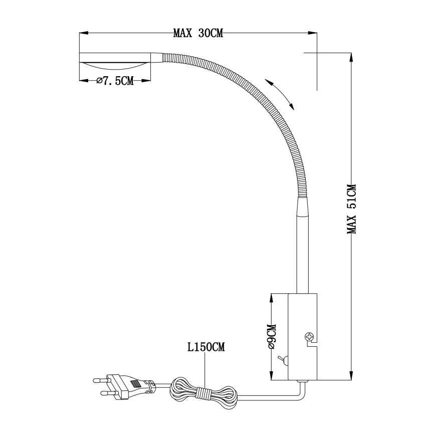 Globo - Светодиодный настенный светильник LED/6W/230V