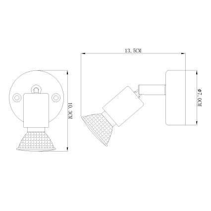 Globo - Светодиодный настенный точечный светильник 1xGU10/3W/230V