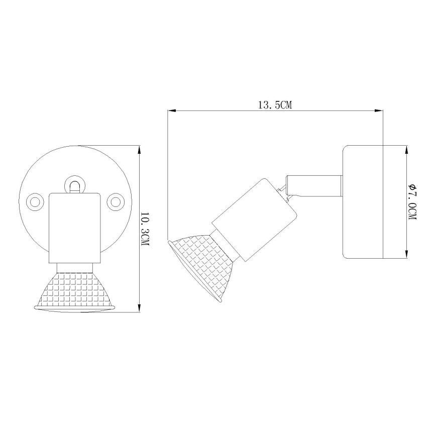 Globo - Светодиодный настенный точечный светильник 1xGU10/3W/230V