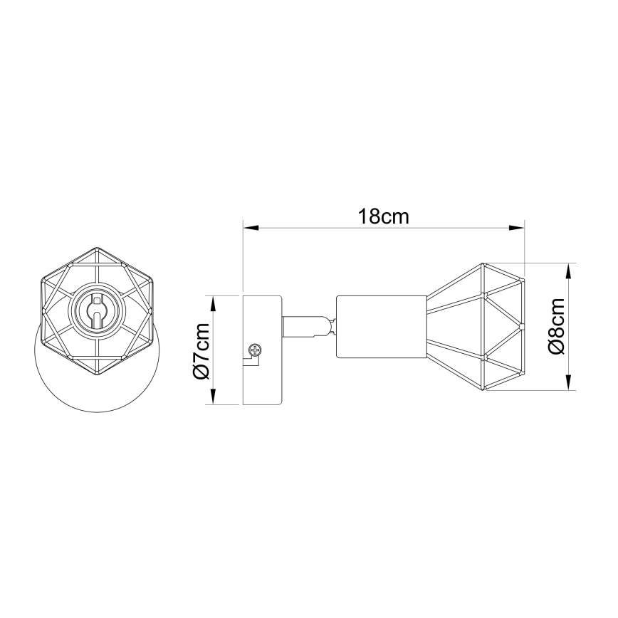 Globo - Светодиодный настенный точечный светильник 1xE14/6W/230V черный