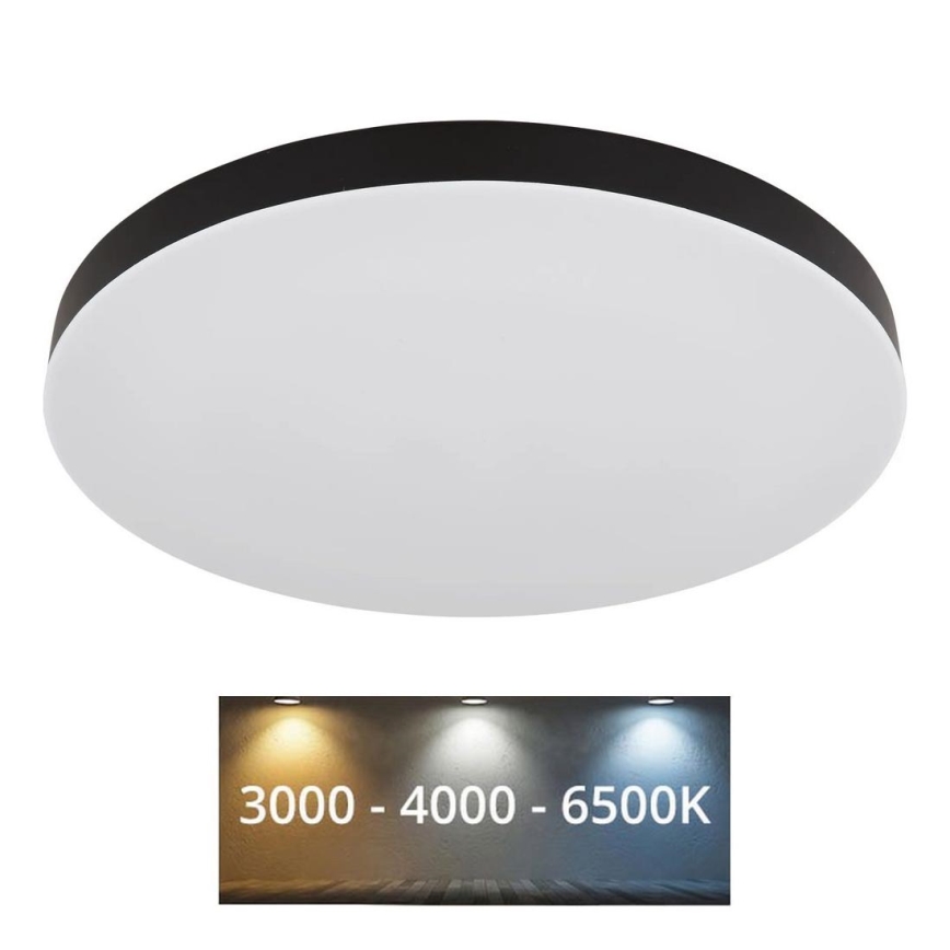 Globo - Светодиодный потолочный светильник LED/50W/230V 3000K/4000K/6500K диаметр 50 см черный