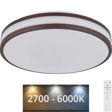 Globo - Светодиодный потолочный RGBW-светильник с регулированием яркости LED/18W/230V 2700-6000K + дистанционное управление