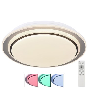 Globo - Светодиодный потолочный RGBW-светильник с регулированием яркости LED/24W/230V 2700-6500K + дистанционное управление