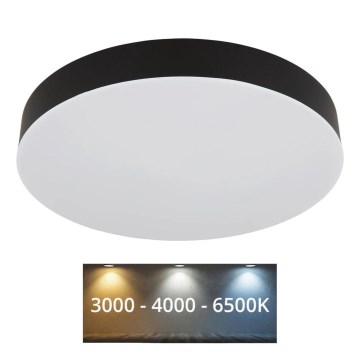 Globo - Светодиодный потолочный светильник LED/24W/230V 3000K/4000K/6500K диаметр 30 см черный