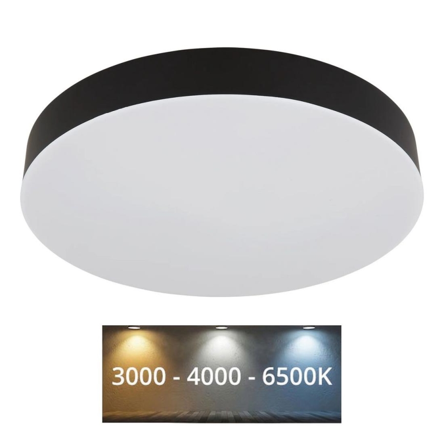 Globo - Светодиодный потолочный светильник LED/24W/230V 3000K/4000K/6500K диаметр 30 см черный