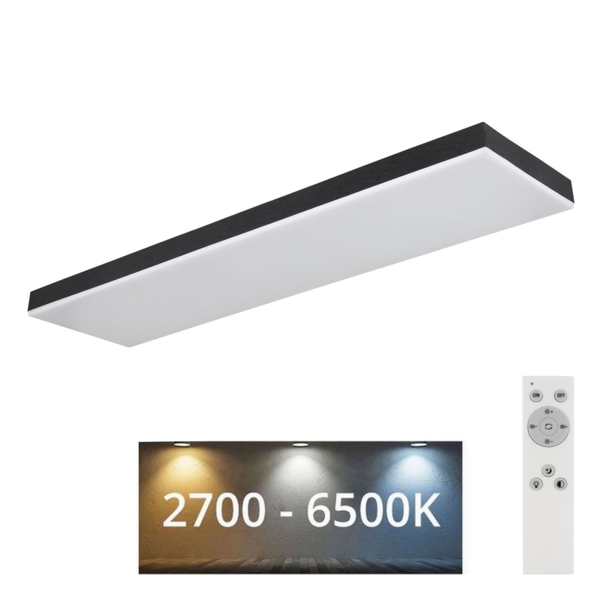 Globo - Светодиодный потолочный светильник с регулированием яркости LED/24W/230V 2700-6500K черный + дистанционное управление