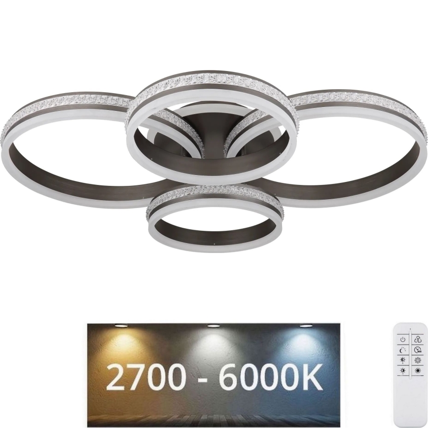 Globo - Светодиодный потолочный светильник с регулированием яркости LED/90W/230V 2700K-6000K + дистанционное управление
