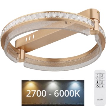 Globo - Светодиодный регулируемый хрустальный потолочный светильник LED/36W/230V 2700K-6000K с дистанционным управлением