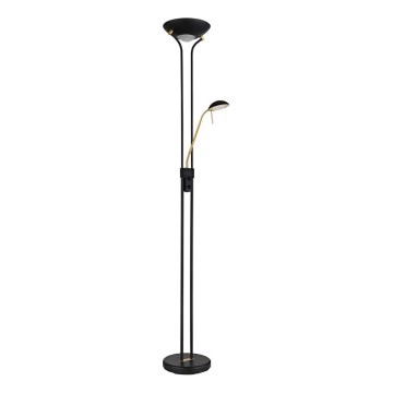 Globo - Светодиодный регулируемый торшер LED/20W/230V + LED/5,5W 3000K черный/золотой