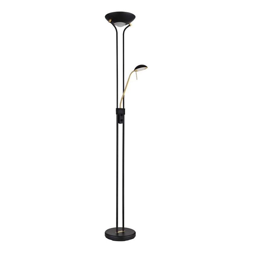 Globo - Светодиодный регулируемый торшер LED/20W/230V + LED/5,5W 3000K черный/золотой