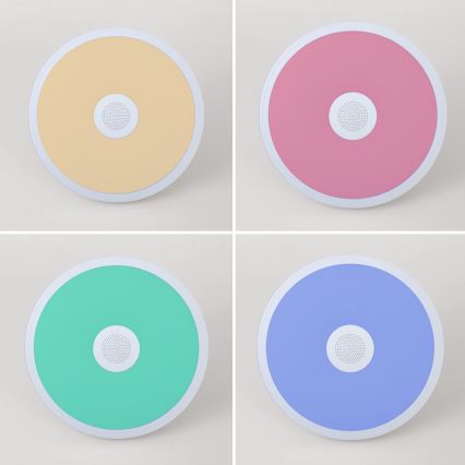 Globo - Светодиодный RGBW-светильник для ванной комнаты с регулированием яркости и динамиком LED/18W/230V 3000-6500K IP44 + дистанционное управление