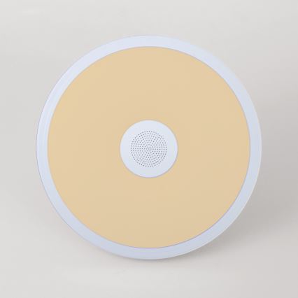 Globo - Светодиодный RGBW-светильник для ванной комнаты с регулированием яркости и динамиком LED/18W/230V 3000-6500K IP44 + дистанционное управление