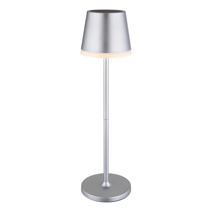 Globo - Светодиодный светильник на солнечной батарее LED/0,6W/3V 3000K IP44 1200 mAh матовый хром