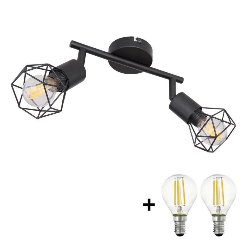 Globo - Светодиодный точечный светильник 2xE14/6W/230V черный