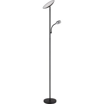 Globo - Светодиодный торшер с регулированием яркости LED/20W/230V+ LED/5W 3000/4000/6500K черный