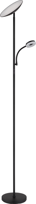 Globo - Светодиодный торшер с регулированием яркости LED/20W/230V+ LED/5W 3000/4000/6500K черный