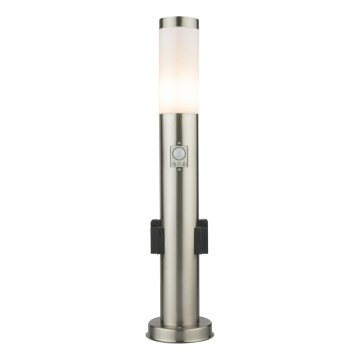 Globo - Светодиодный уличный светильник с датчиком и 2 розетками LED/9W/230V 60 см SCHUKO IP44