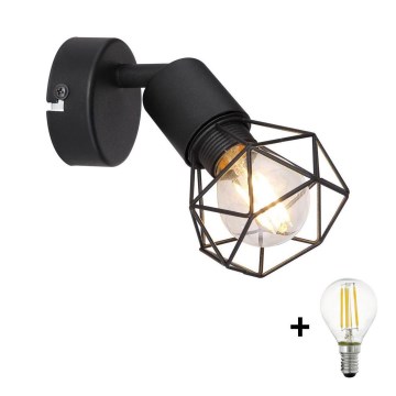 Globo - Світильник настінний точковий LED 1xE14/6W/230V чорний