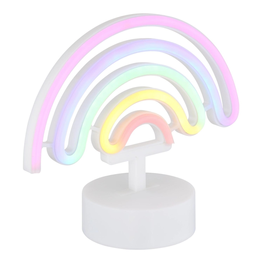 Globo - Світлодіодна неонова настільна декорація LED/2W/3xAA веселка