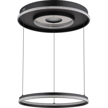 Globo - Світлодіодна підвісна люстра з регулюванням яскравості LED/54W/230V 2700-6500K діаметр 60 см чорний + пульт дистанційного керування