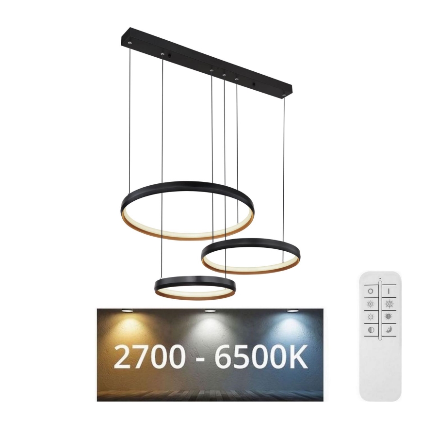 Globo - Світлодіодна підвісна люстра з регулюванням яскравості LED/55W/230V 2700-6000K + пульт дистанційного керування