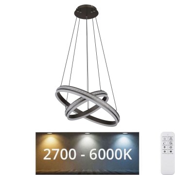 Globo - Світлодіодна підвісна люстра з регулюванням яскравості LED/60W/230V 2700K-6000K + пульт дистанційного керування