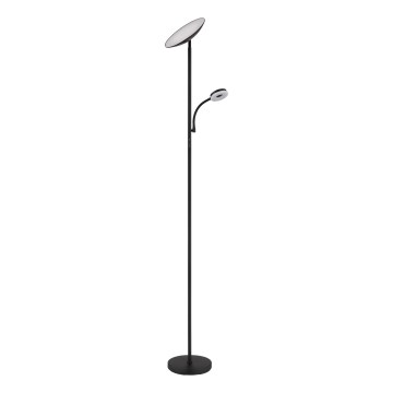 Globo - Світлодіодна регульована підлогова лампа LED/20W/230V+ LED/5W 3000/4000/6500K чорна