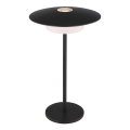Globo - Світлодіодна зовнішня настільна лампа з сенсорним керуванням, акумуляторна LED/3W/3,7V 1800/2700/3000K IP44 1800 мАг чорна