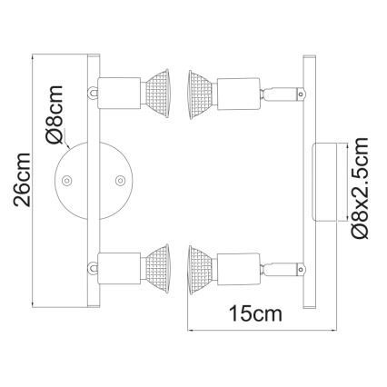 Globo - Світлодіодний прожектор 2xGU10/3W/230V