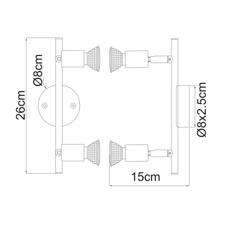 Globo - Світлодіодний прожектор 2xGU10/3W/230V