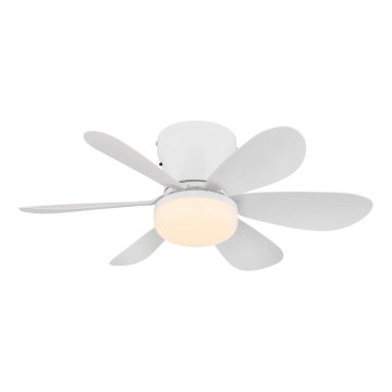 Globo - світлодіодний стельовий вентилятор з регульованою яскравістю LED/5W/230V 2700-6500K білий + пульт дистанційного керування