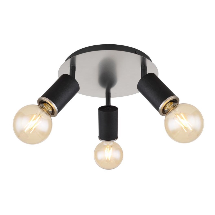 Globo - Точечный светильник 3xE27/60W/230V черное дерево