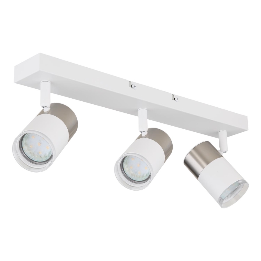 Globo - Точечный светильник 3xGU10/25W/230V белый/матовый хром