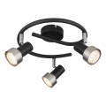 Globo - Точечный светильник  3xGU10/25W/230V черный/серебристый