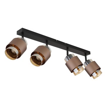 Globo - Точечный светильник 4xE27/40W/230V черный/бронзовый