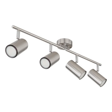 Globo - Точечный светильник 4xGU10/25W/230V матовый хром