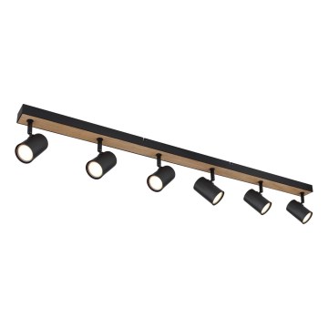 Globo - Точечный светильник 6xGU10/35W/230V черный/коричневый