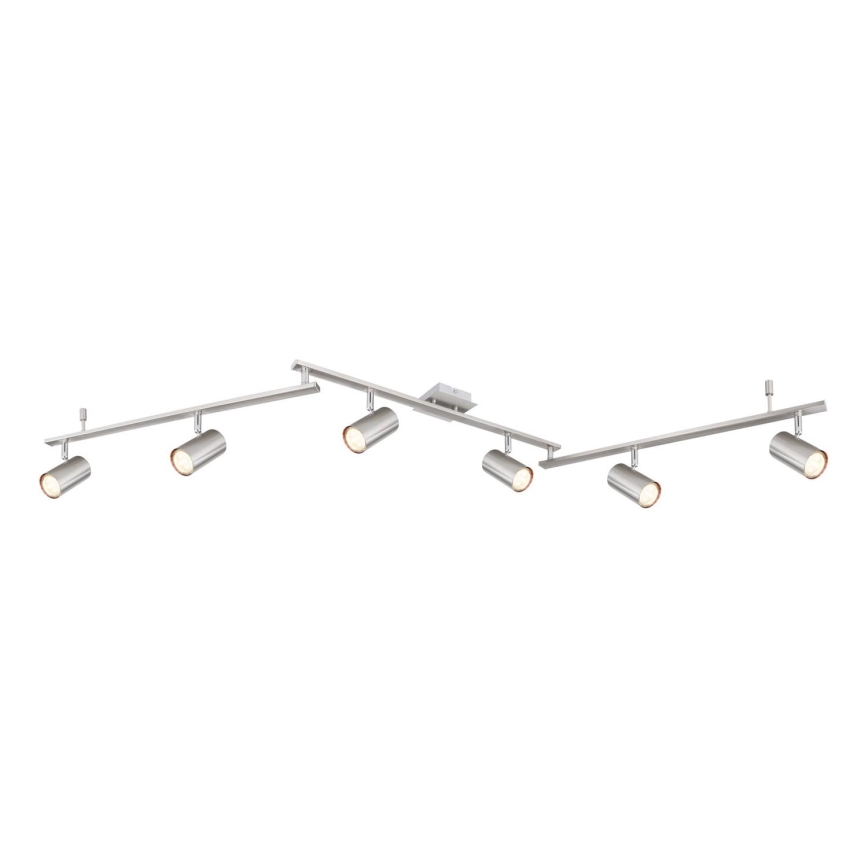 Globo - Точечный светильник 6xGU10/35W/230V матовый хром