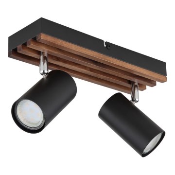 Globo - Точковий світильник 2xGU10/25W/230V чорний