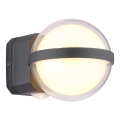 Globo - Уличный светодиодный настенный светильник LED/12W/230V IP54 черный