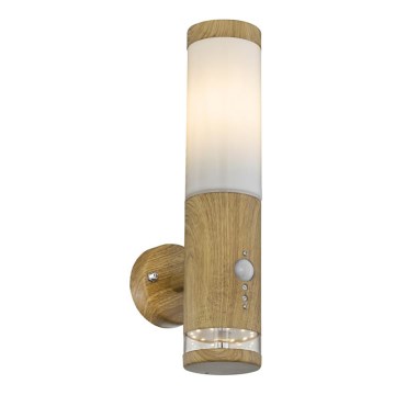 Globo - Вуличний настінний світильник з датчиком 1xE27/15W/230V IP44