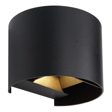 Globo - Вуличний світлодіодний настінний світильник 2xLED/3W/230V IP44 чорний