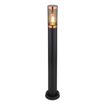 Globo - Вулична лампа 1xE27/23W/230V IP44 80 см чорний/мідь