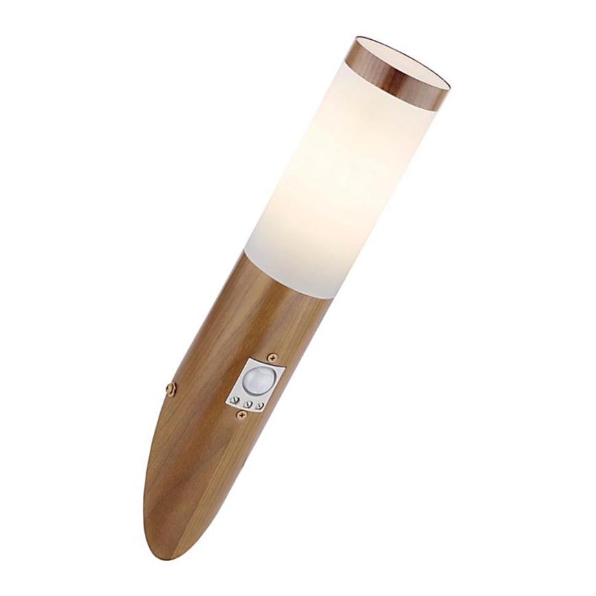 Globo - Вуличний настінний світильник з датчиком 1xE27/15W/230V IP44