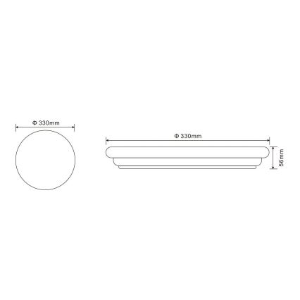 Globo - Вуличний світлодіодний стельовий світильник 1xLED/24W/230V IP54